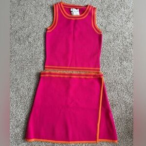 House of Harlow Matching Tank and Skirt Set 🧡🩷